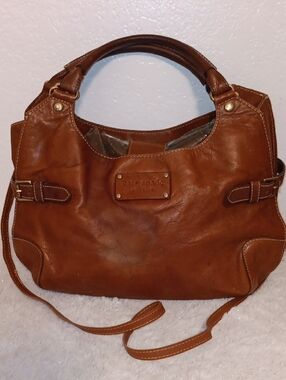 kate spade Well Loved And Stained Check Photos .Brown Leather Shoulder Bag